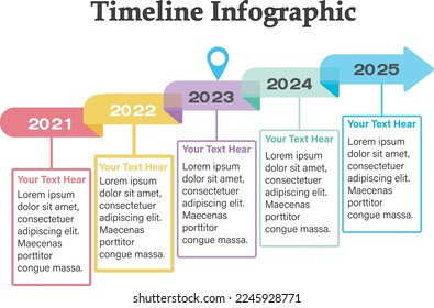 Timeline Infographic for 5 year