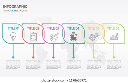 Timeline infographic 6 options.