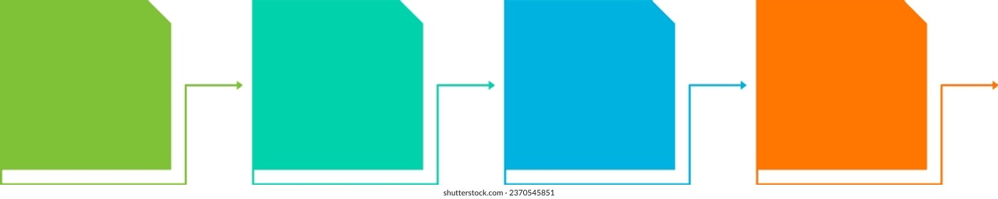 Timeline Infographic Arrow Design Element Isolated Vector