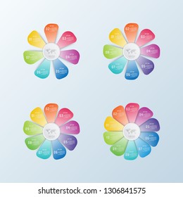 Timeline infographic. Business data visualization. Vector infographics timeline design. Diagram with 7,8,9,10 steps, processes or options.can use for workflow layout, diagram, annual report.