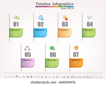 Timeline infographic,  business style timeline banner, web design,timeline infographics,cyber security concept,icon set