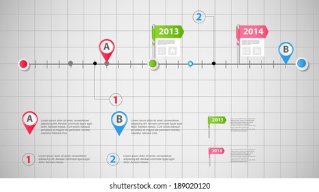Timeline infographic business template vector illustration