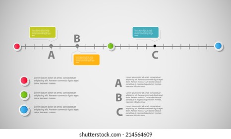 Timeline infographic business template vector illustration