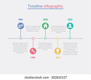 Timeline infographic business template vector illustrationtion.