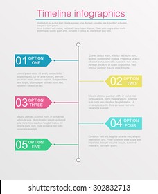 Timeline infographic business template vector illustrationtion.