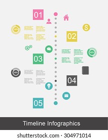 Timeline infographic business template vector illustration.