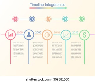 Timeline infographic business template vector illustrationtion.