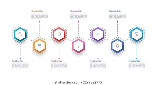 La historia de la compañía de infografía de la línea de tiempo se ha transformado en un paso hacia el éxito. ilustración vectorial.