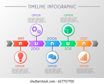 Timeline Infographic Design Template 8 Options Stock Vector (Royalty ...