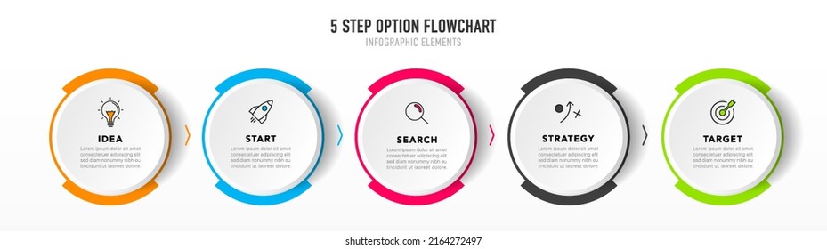 Timeline Infographic Design 5 Options Steps Stock Vector (Royalty Free ...