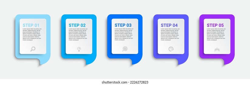 timeline infographic design with 5 options