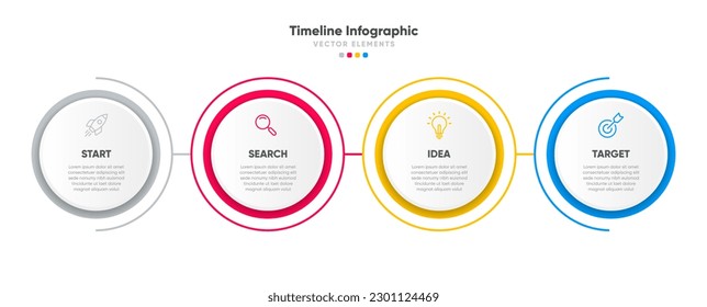 Timeline infographic design with 6 options or steps. Infographics for business concept. Can be used for presentations workflow layout, banner, process, diagram, flow chart, info graph, annual report.