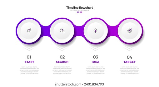 Zeitstrahl-Infografik-Design mit 6 Optionen oder Schritten. Infografiken für das Geschäftskonzept. Kann für Präsentationen verwendet werden Workflow-Layout, Banner, Prozess