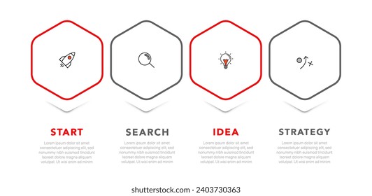 Timeline infographic design with 6 options or steps. Infographics for business concept. Can be used for presentations workflow layout, banner, process