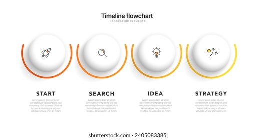 Timeline infographic design with 6 options or steps. Infographics for business concept. Can be used for presentations workflow layout, banner, process