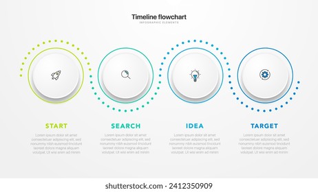 Zeitstrahl-Infografik-Design mit 6 Optionen oder Schritten. Infografiken für das Geschäftskonzept. Kann für Präsentationen Workflow-Layout, Banner, Prozess, Diagramm, Flussdiagramm, Infografik, Jahresbericht verwendet werden.