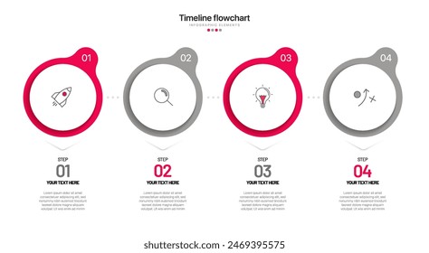 Timeline-Infografik-Design mit 6 Optionen oder Schritten. Infografiken für Geschäftskonzept. Kann für Präsentationen verwendet werden Workflow-Layout, Banner, Prozess, Diagramm, Flussdiagramm, Infografik, Jahresbericht.