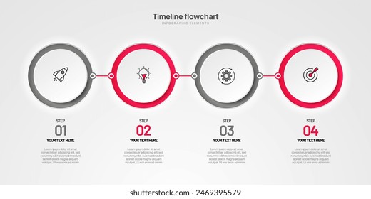 Diseño de infografía de línea de tiempo con 6 opciones o pasos. Infografía para el concepto de negocio. Se puede utilizar para presentaciones, diseño de flujo de trabajo, Anuncio, proceso, diagrama, diagrama de flujo, infografía, informe anual.