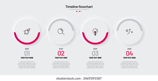 Timeline infographic design with 6 options or steps. Infographics for business concept. Can be used for presentations workflow layout, banner, process, diagram, flow chart, info graph, annual report.