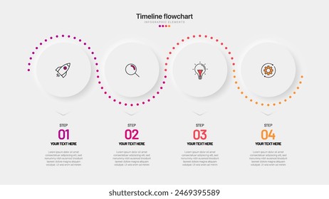 Diseño de infografía de línea de tiempo con 6 opciones o pasos. Infografía para el concepto de negocio. Se puede utilizar para presentaciones, diseño de flujo de trabajo, Anuncio, proceso, diagrama, diagrama de flujo, infografía, informe anual.