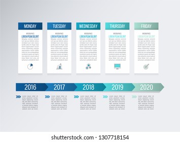 Timeline Infographic Design. Company Milestones Template.