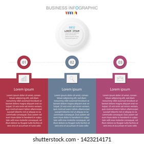 Timeline infographic design element and number options. Business concept with 3 steps. Vector illustrstion eps 10.

