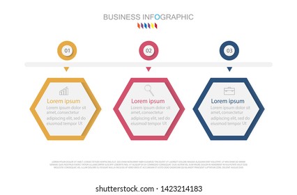 Timeline infographic design element and number options. Business concept with 3 steps. Vector illustrstion eps 10.

