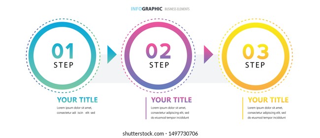 Timeline infographic design element and number options. Business concept with 3 steps. Can be used for workflow layout, diagram, annual report, web design. Vector business template for presentation.