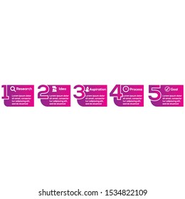 Timeline infographic design element and number options. Business concept with 5 steps.