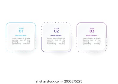 Timeline infographic design element and number options. Business concept with 3 steps. Can be used for workflow layout, diagram, annual report, web design.