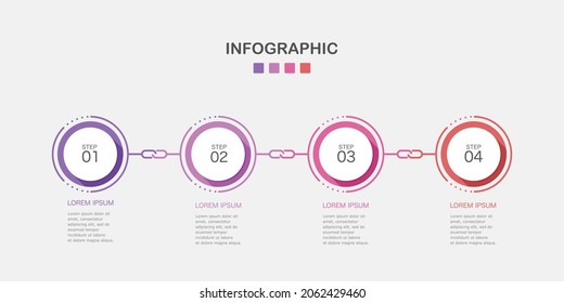 Timeline infographic design element and number 4 options
