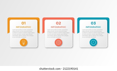 Timeline infographic design element and number options. Business concept with 3 steps. Can be used for workflow layout, diagram, annual report, web design. Vector business template for presentation.