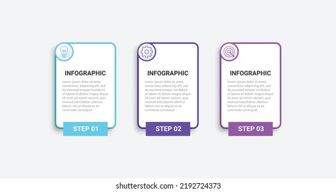 Timeline infographic design element and number options. Business concept with 3 steps. Can be used for workflow layout, diagram, annual report, web design. Vector business template for presentation.