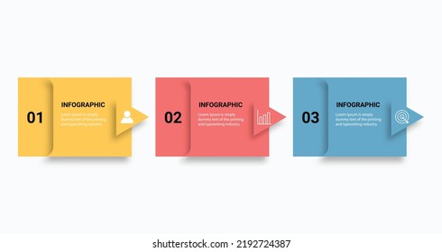 Timeline infographic design element and number options. Business concept with 3 steps. Can be used for workflow layout, diagram, annual report, web design. Vector business template for presentation.