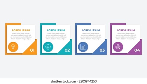 Timeline infographic design element and number options. Business concept with 4 steps. Can be used for workflow layout, diagram, annual report, web design. Vector business template for presentation.