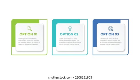 Opciones de número y elemento de diseño de infografía de línea de tiempo. Concepto de negocio con 3 pasos. Se puede utilizar para diseño de flujo de trabajo, diagrama, informe anual, diseño web. Plantilla de negocio de vectores para presentación.