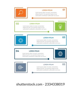 Timeline infographic design element and number options. Business concept with 5 steps.