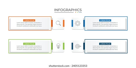 Timeline infographic design element and number options. Business concept with 4 steps.