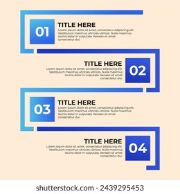 Timeline infographic design element and number options. Business concept with 4 steps. Can be used for workflow layout, diagram, annual report, web design. Vector business template for presentation.