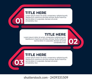 Timeline infographic design element and number options. Business concept with 3 steps. Can be used for workflow layout, diagram, annual report, web design. Vector business template for presentation.