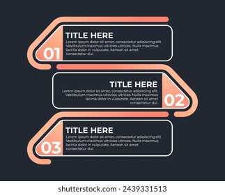 Timeline infographic design element and number options. Business concept with 3 steps. Can be used for workflow layout, diagram, annual report, web design. Vector business template for presentation.