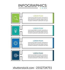 Timeline infographic design element and number options. Business concept with 4 steps.