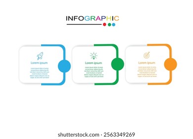 Timeline infographic design element and number options. Business concept with 3 steps. Can be used for workflow layout, diagram, annual report, web - Powered by Shutterstock - Get 15% off with code: PIKWIZARD15