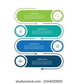 Timeline infographic design element and number options. Business concept with 4 steps.