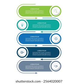 Timeline infographic design element and number options. Business concept with 5 steps.