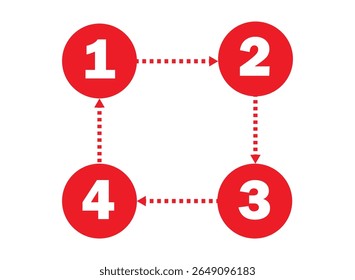 Timeline infographic design element and number options. Business concept with 4 steps. Can be used for workflow circle, diagram, annual report, web design. Vector business template for presentation.