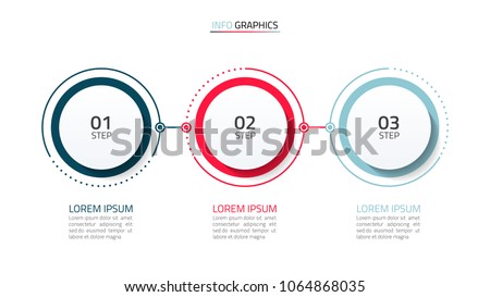 Timeline infographic design element and number options. Business concept with 3 steps. Can be used for workflow layout, diagram, annual report, web design. Vector business template for presentation.