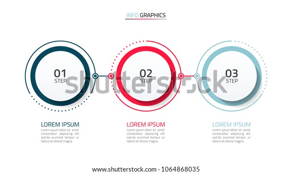 タイムラインのインフォグラフィックデザインエレメントと番号 オプション 3つのステップを備えたビジネスコンセプト ワークフローのレイアウト 図 年次レポート ウェブデザインに使用できます プレゼンテーション用のベクター画像ビジネス テンプレート の