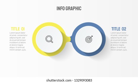 Timeline infographic design element and thin line icons. Business concept with 2 options, steps or processes. Can be used for workflow diagram, graph, presentation and chart.
Vector template.