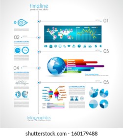 Timeline infographic with a lot of design elements